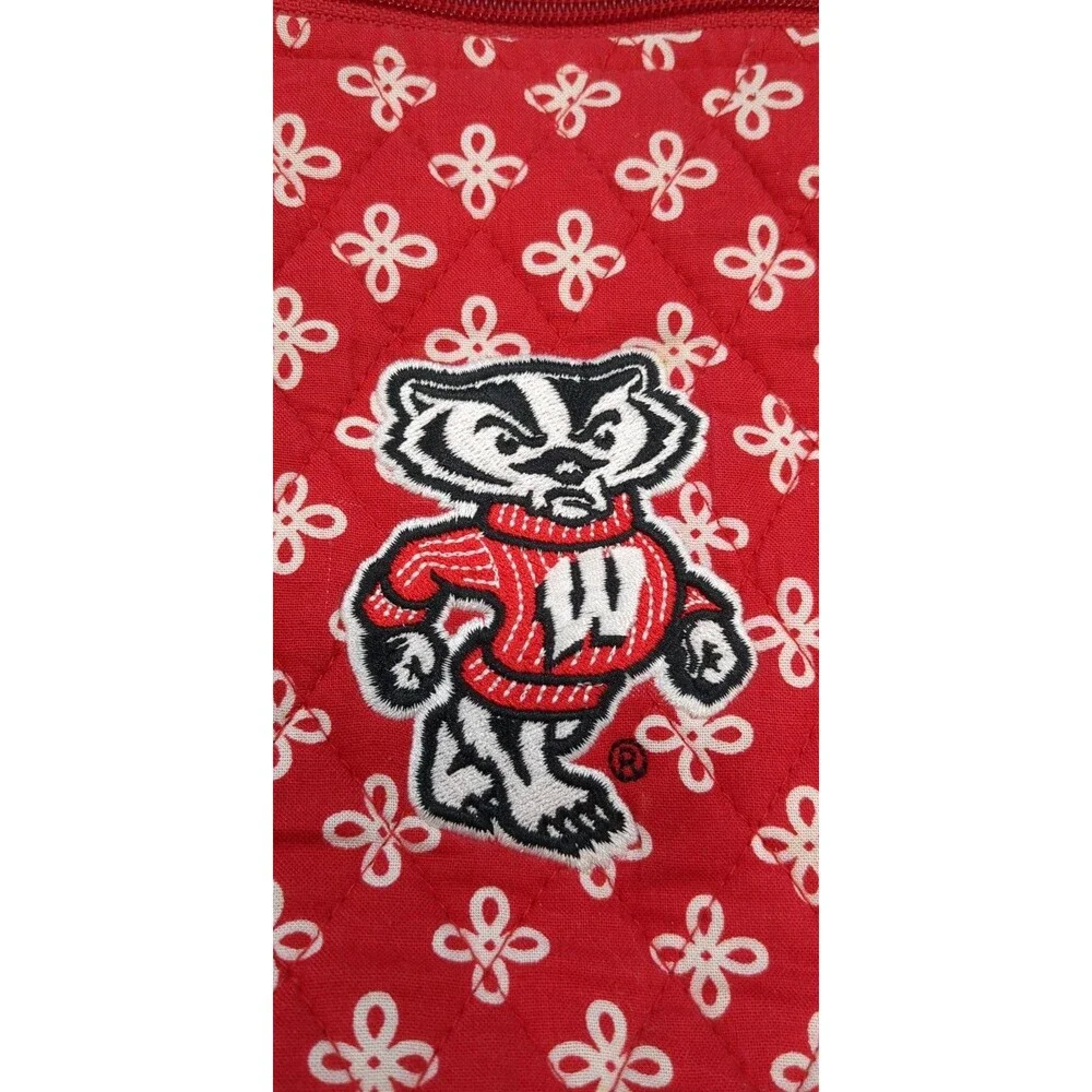Vera Bradley Wisconsin Badgers Collegiate Triple Zip Hipster Crossbody Bag